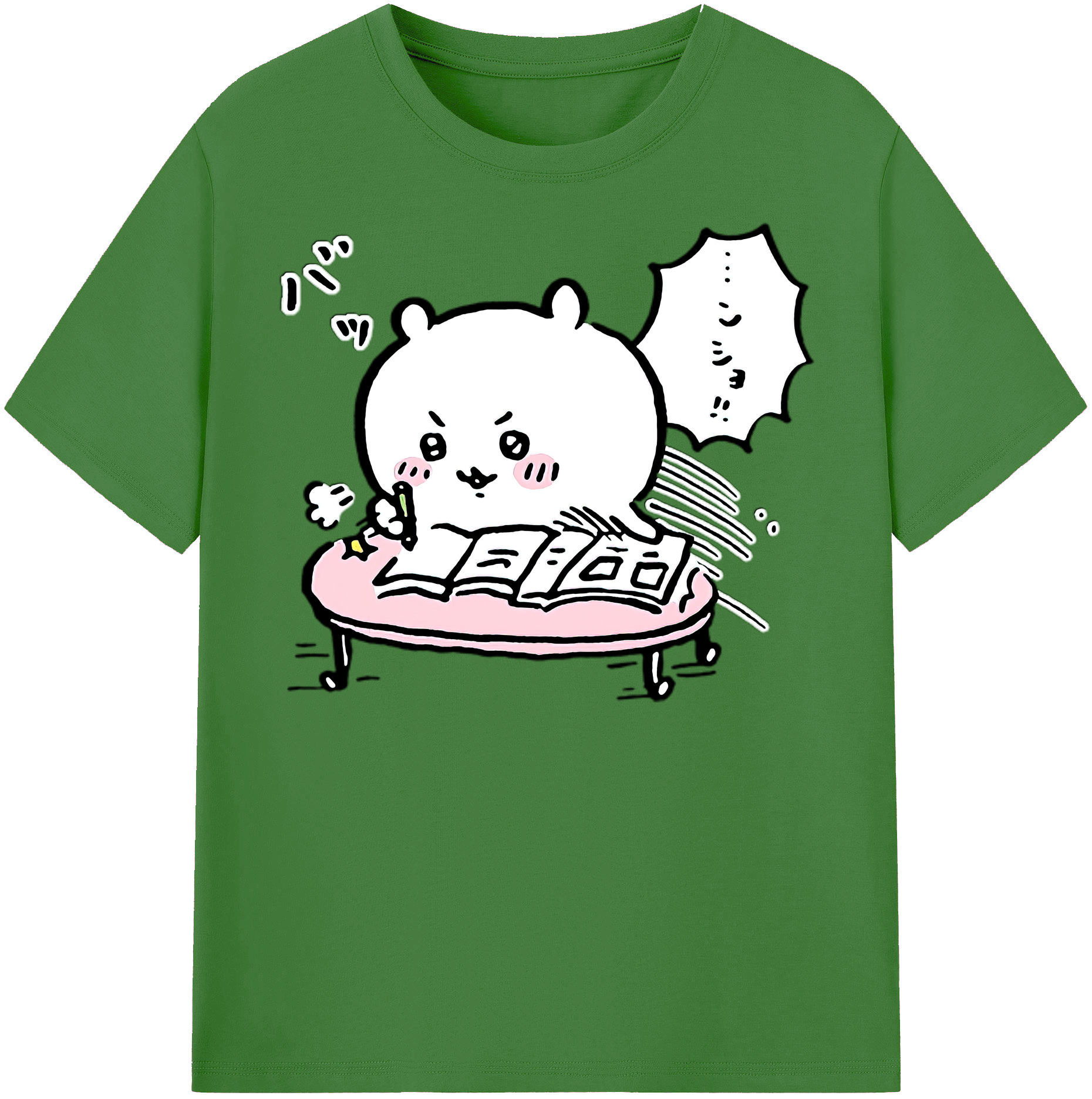 （画像用） ちいかわ ちいかわ Chii-kawa chiikawa レディースカジュアルプリントTシャツ（綿100％）